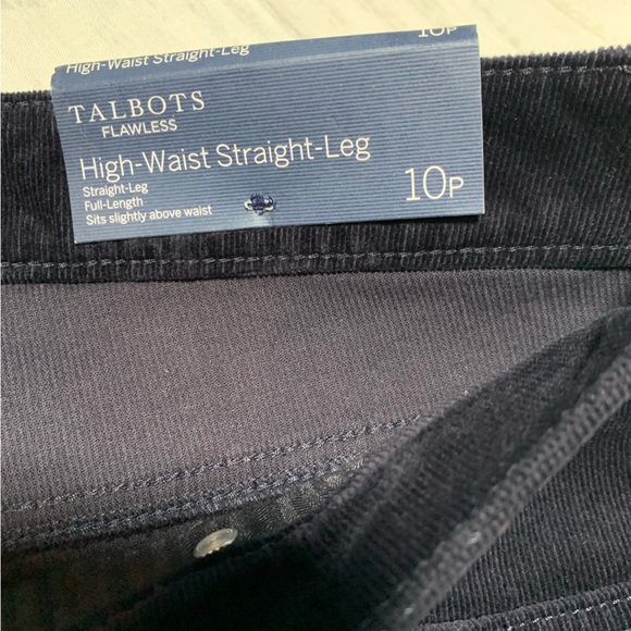 NWT Talbots high waist straight leg full length. Dark navy blue. Size 10P. - Picture 5 of 12